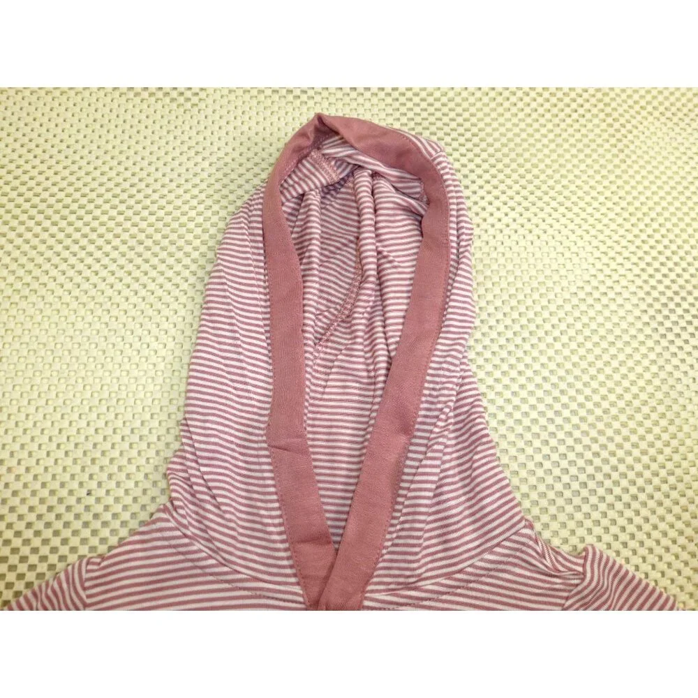 NWT Carters 24M EcoVero Hooded Striped Button-Up Shirt Toddler Apparel Pink & Wh